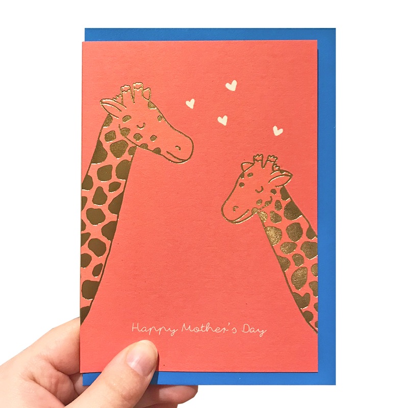 Giraffe Mother's Day Card