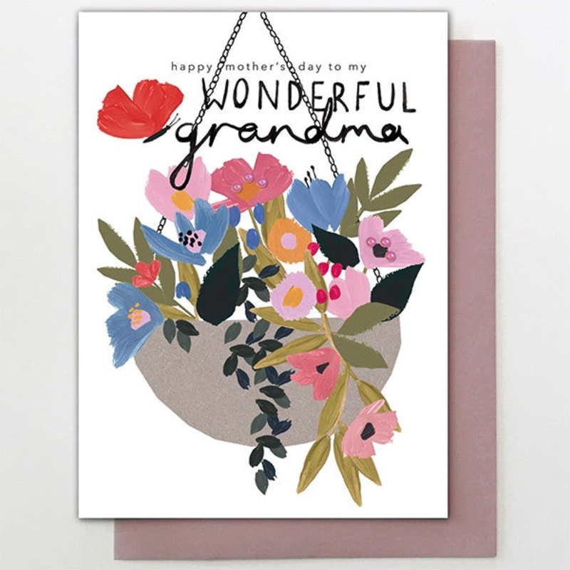 Grandma Hanging Basket Card