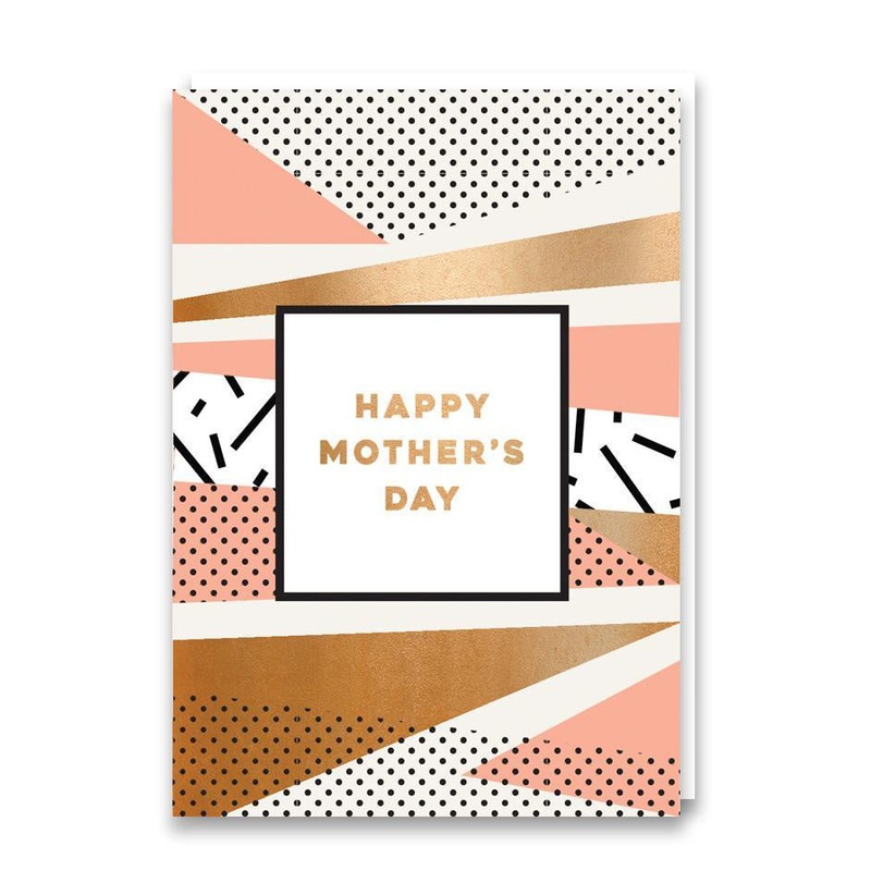 Happy Mother's Day Pink and Bronze Card