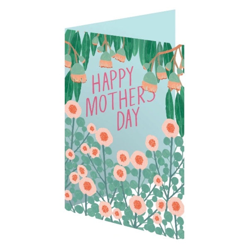 Happy Mother's Day Pink Poppies Lasercut Card