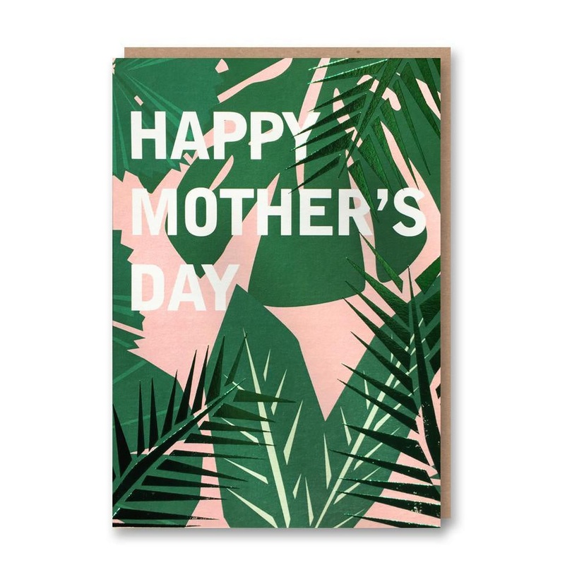 Happy Mother's Day Tropical Leaves Card