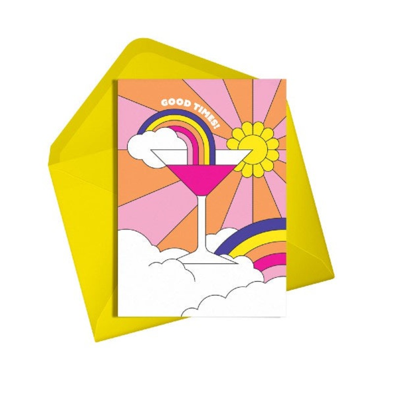 Good Times Neon Cocktail Card