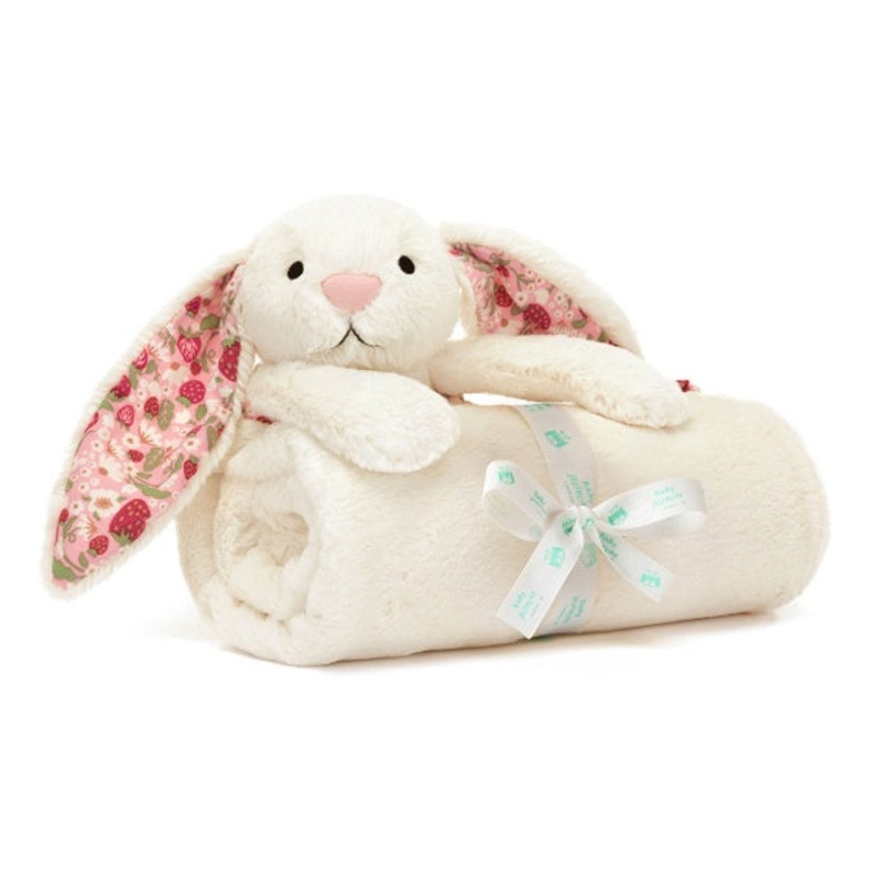 Blossom Cream Bunny Berry Blankie