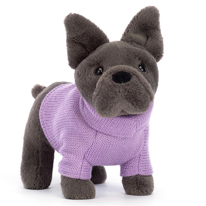 Sweater French Bulldog Purple