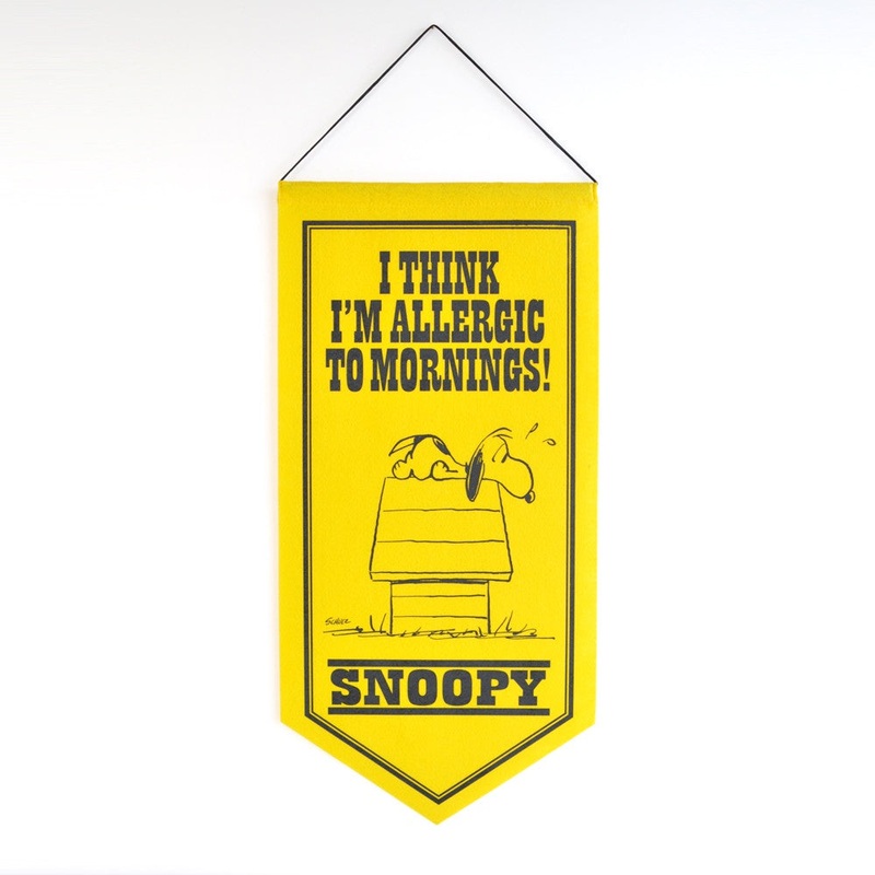 Allergic to Mornings Snoopy Pennant