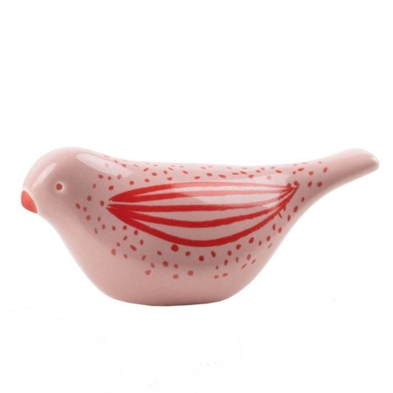 Ceramic Red Confetti Bird