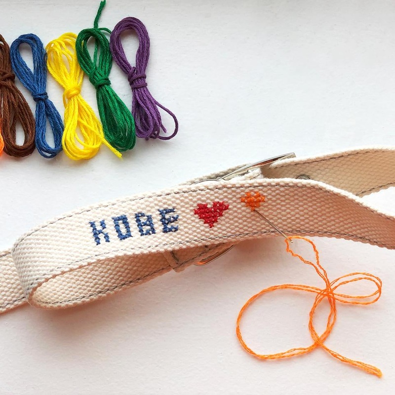DIY Cross Stitch Dog Collar Large