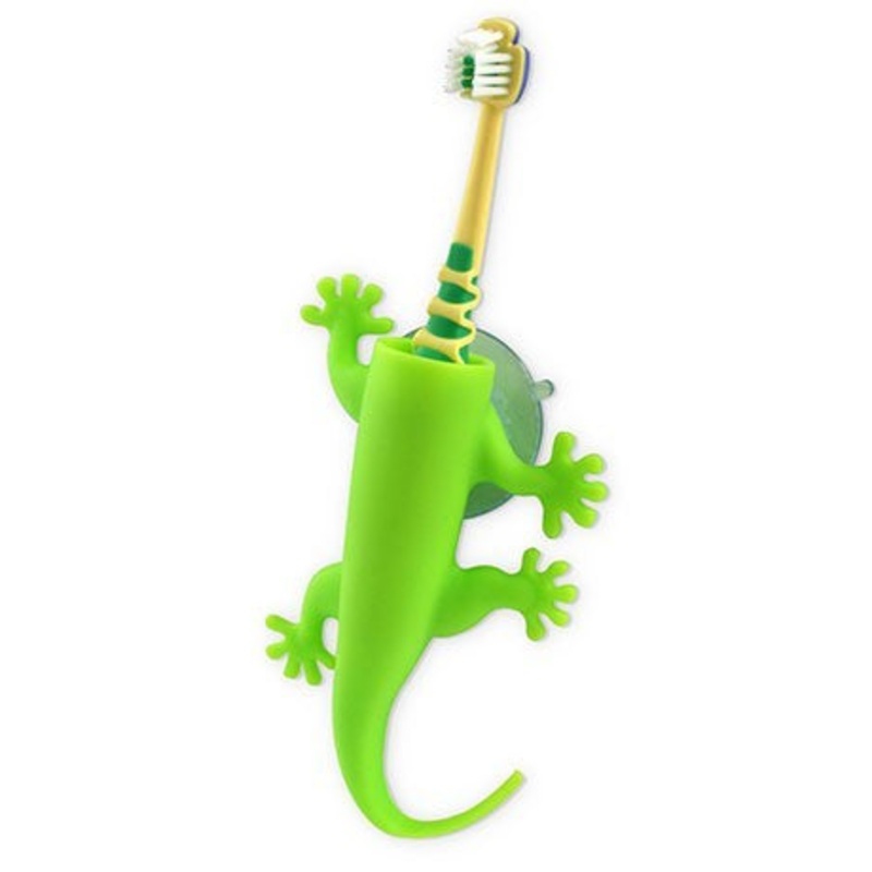 Larry the Lizard Toothbrush Holder Green