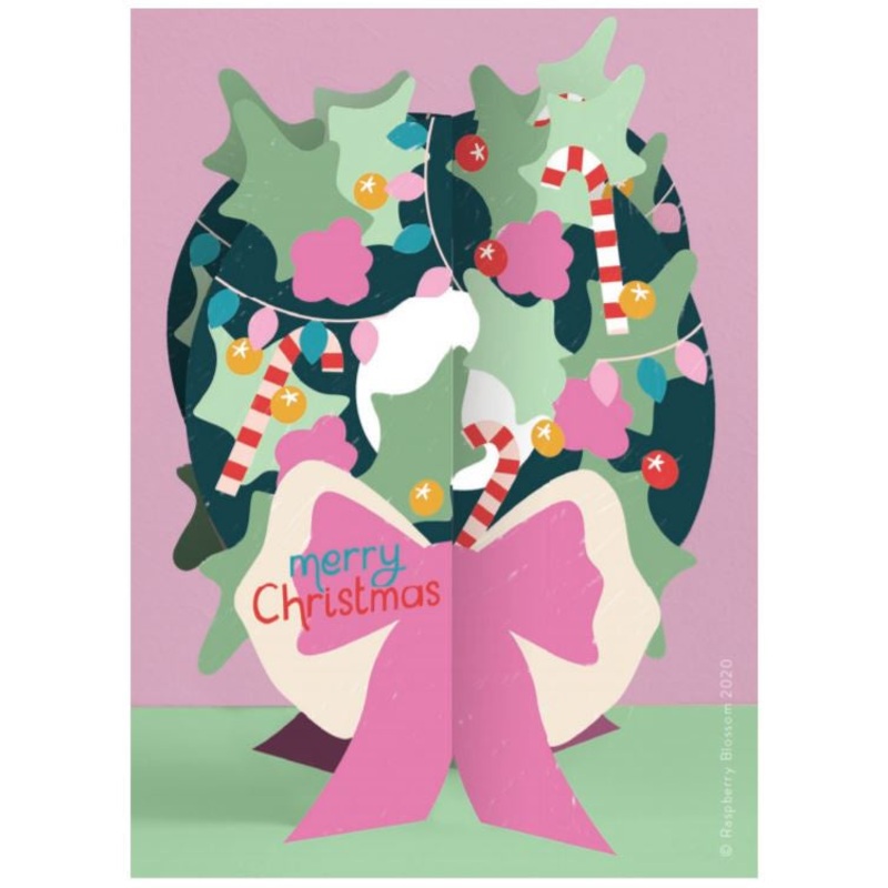 Christmas Wreath Fold-out Christmas Card