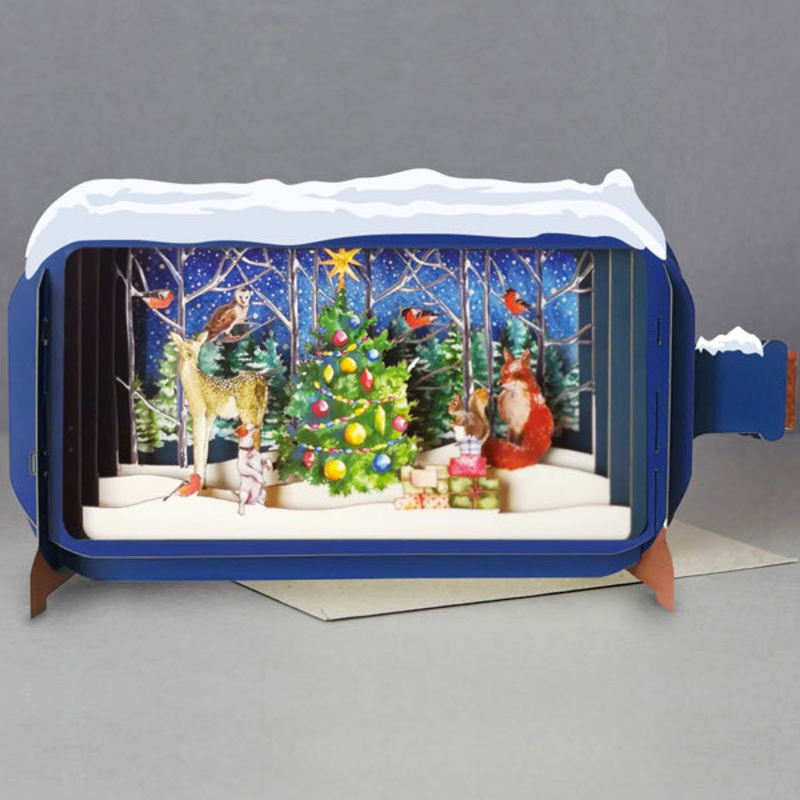 Fox and Dear Christmas Pop-Up Card