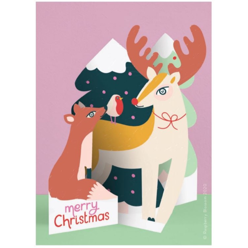 Winter Scene Fold-out Christmas Card