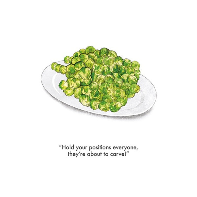 Brussel Sprouts Christmas Card