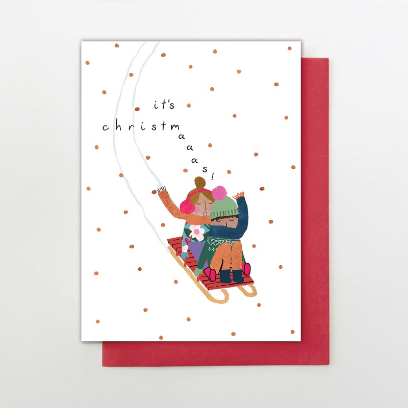 Its Christmas Sledging Card