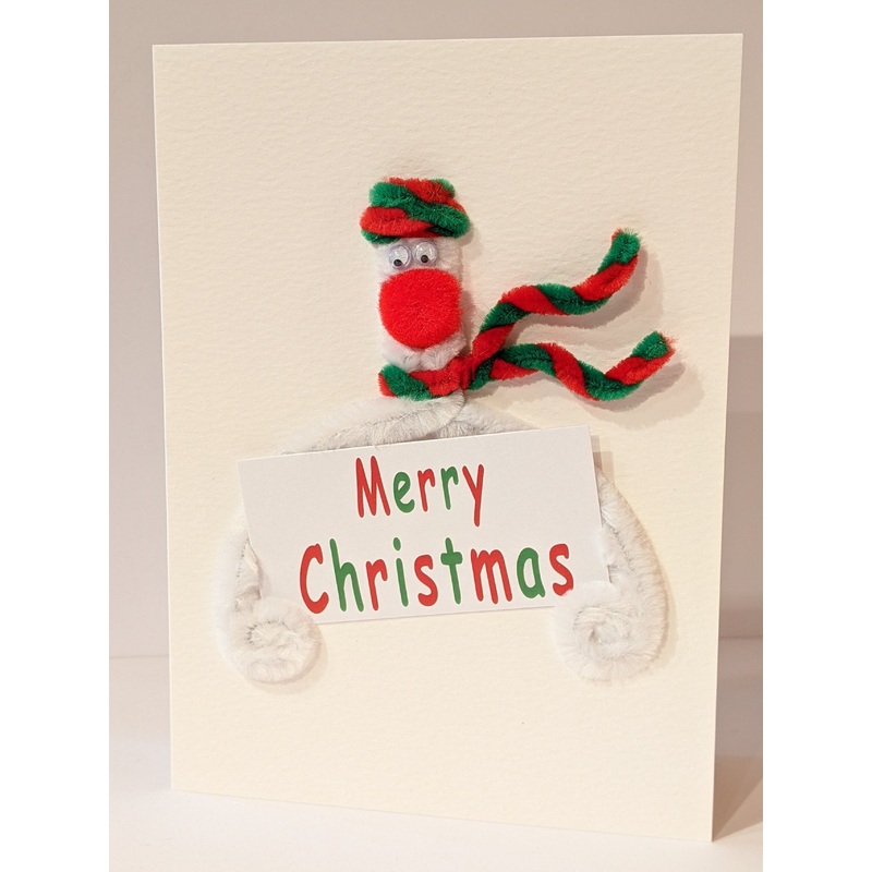 Puffy Snowman Christmas Card