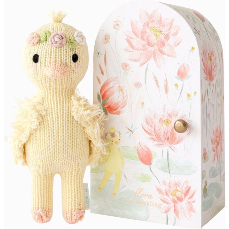 Tiny 6" Flora the Duckling Hand-Knit Doll