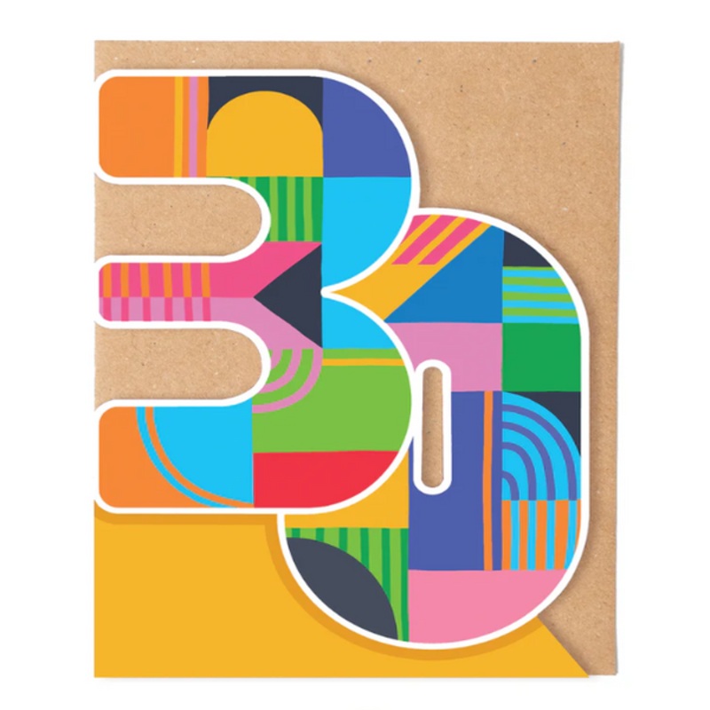 Age 30 Birthday Block Card