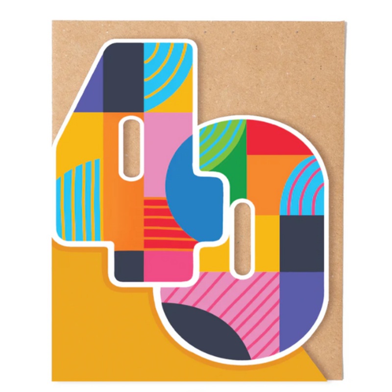 Age 40 Birthday Block Card