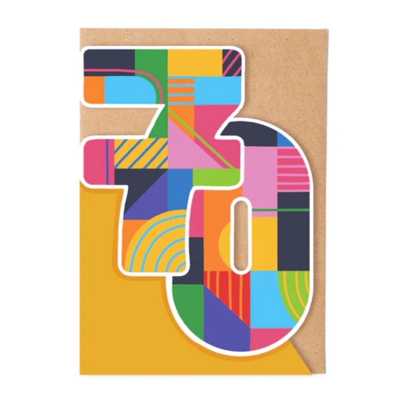 Age 70 Birthday Block Card