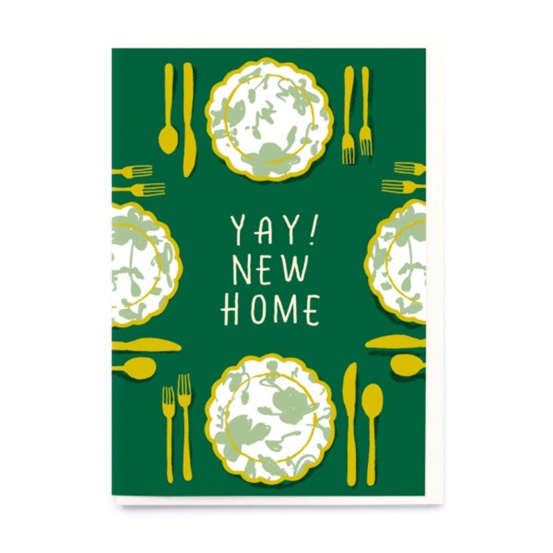 Yay! New Home Dinner Setting Card