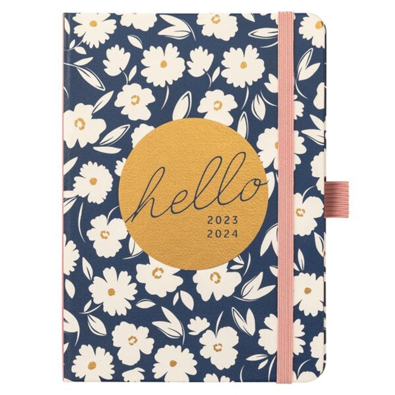 2023/24 Navy Ditsy Mid Year A6 To Do Diary