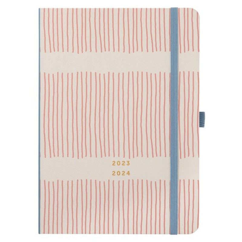 2023/24 Striped Mid Year Day a Page Diary