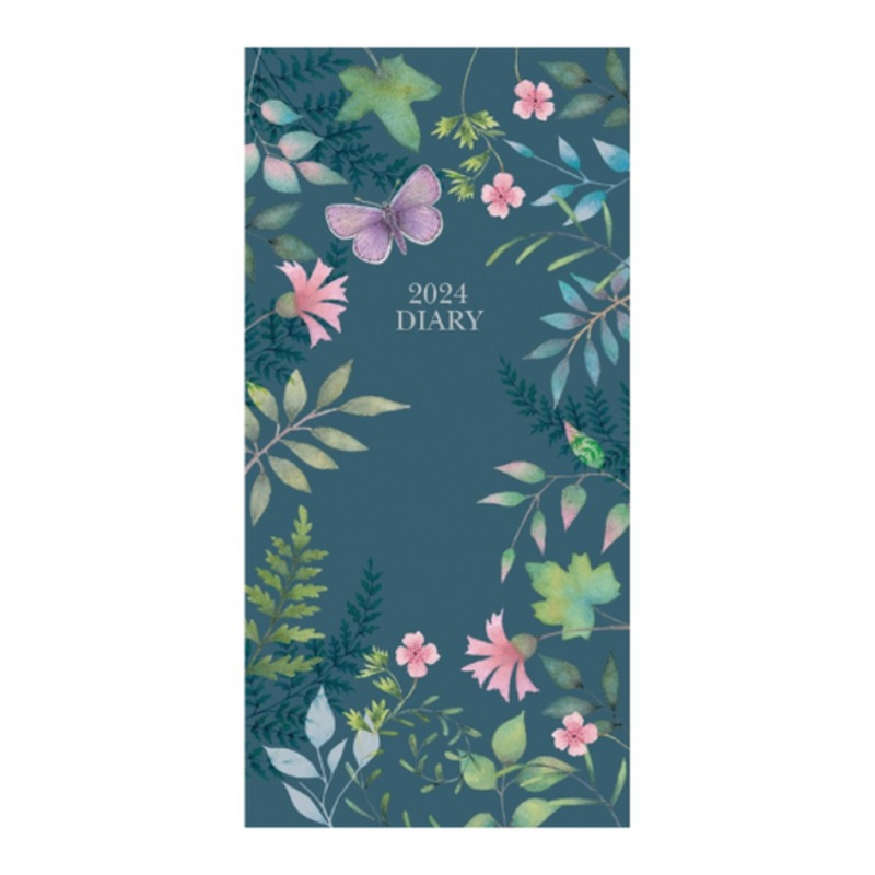 Vintage Garden Floral Slim 2024 Diary