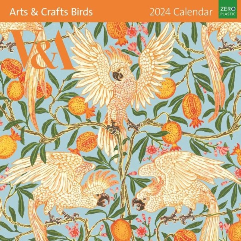 Arts & Crafts Birds 2024 Wall Calendar
