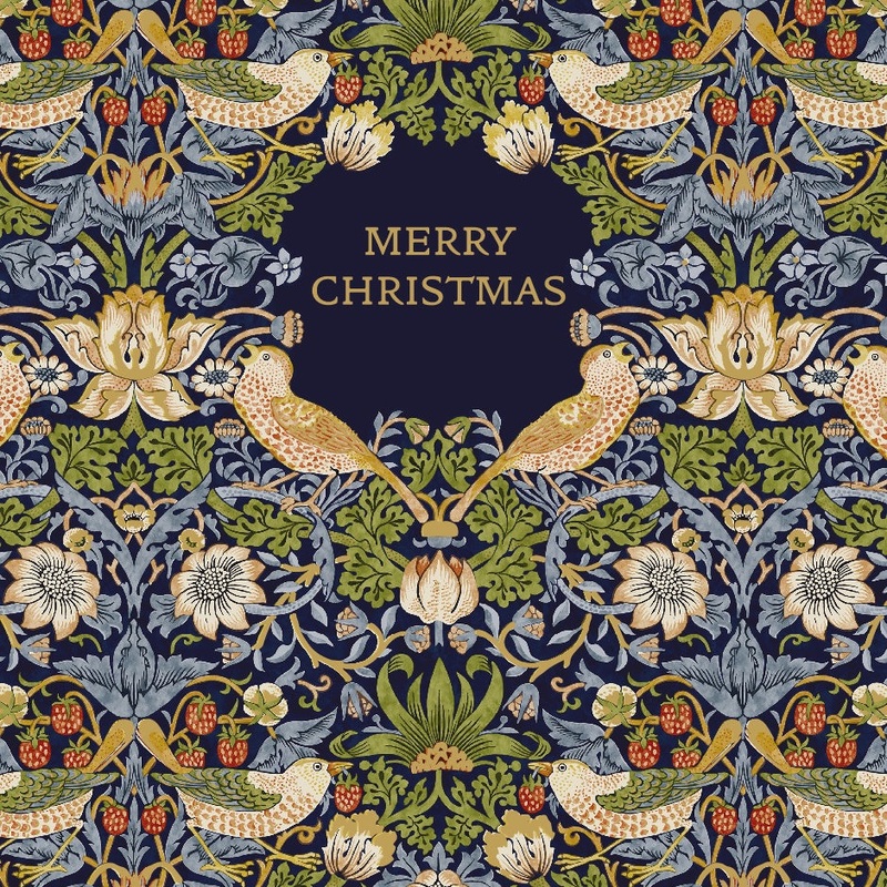 William Morris Strawberry Thief Christmas Card Pack