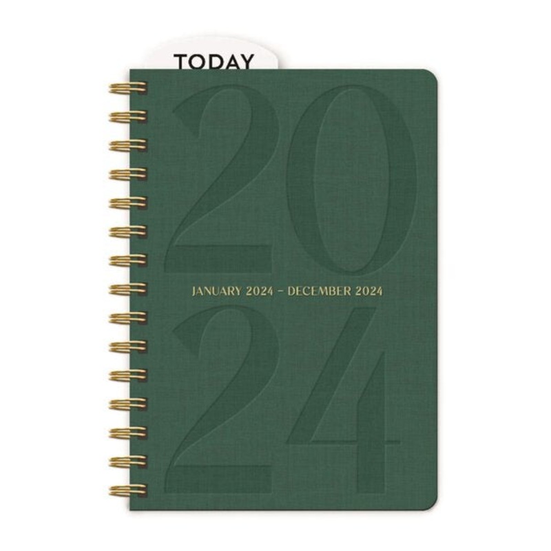 2024 12 Month Planner - Emerald