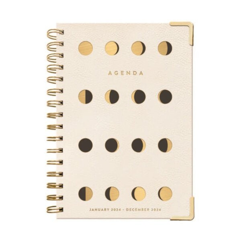 2024 12 Month Planner - Moon Phases