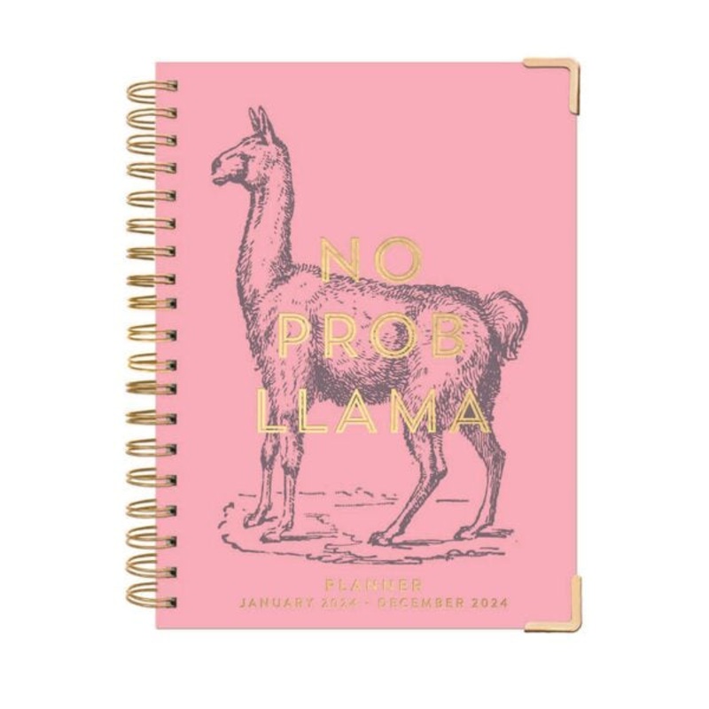2024 12 Month  Planner - No Prob Llama