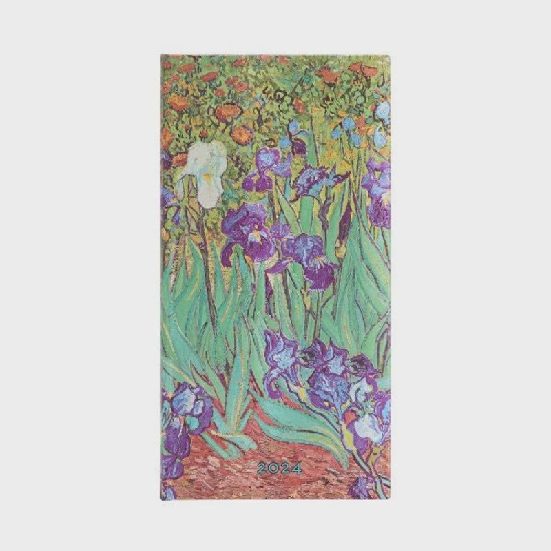 Van Gogh's Irises Slim 12 Month 2024 Weekly Diary