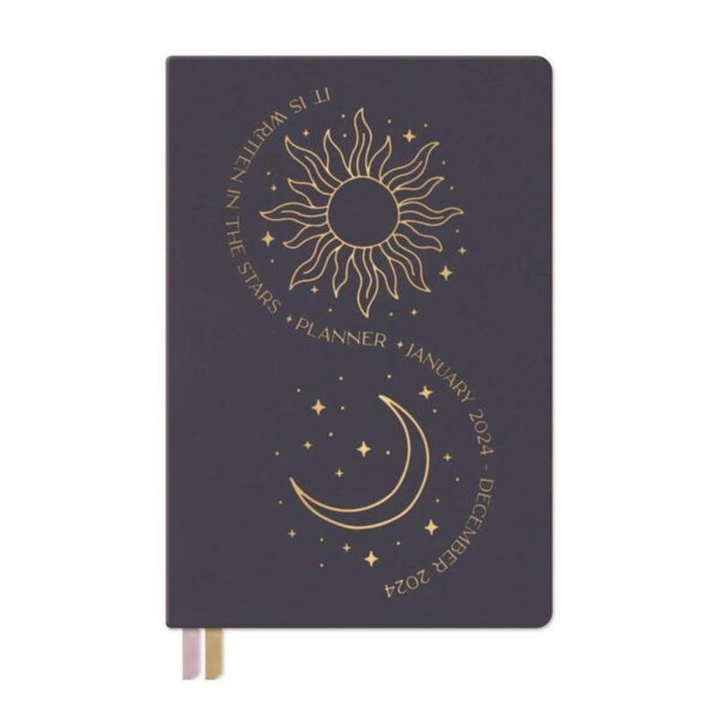 2024 12 Month Planner - Celestial Navy
