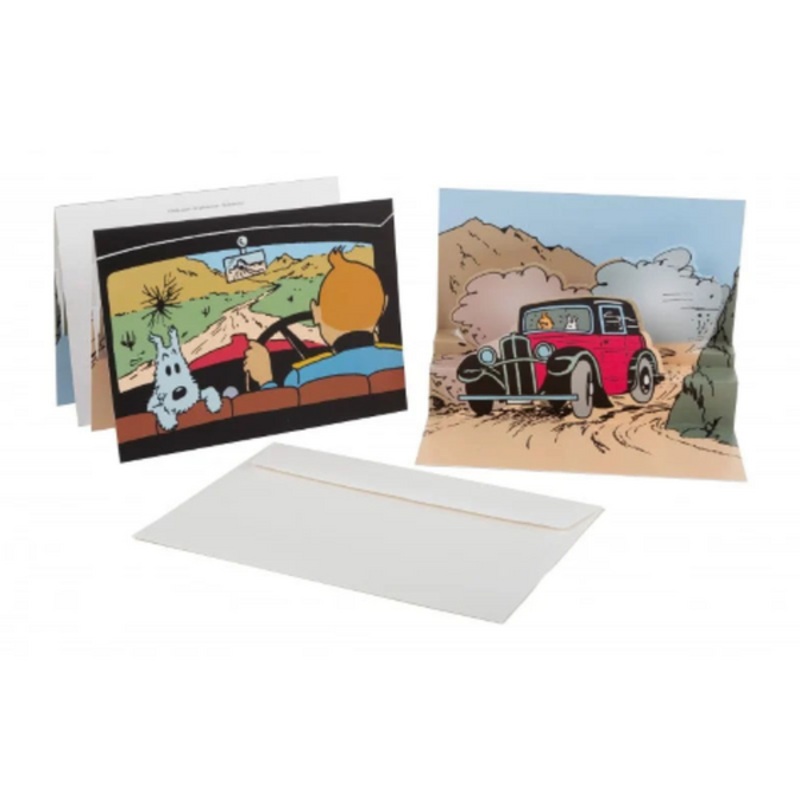 Tintin The Broken Ear Pop-up Card