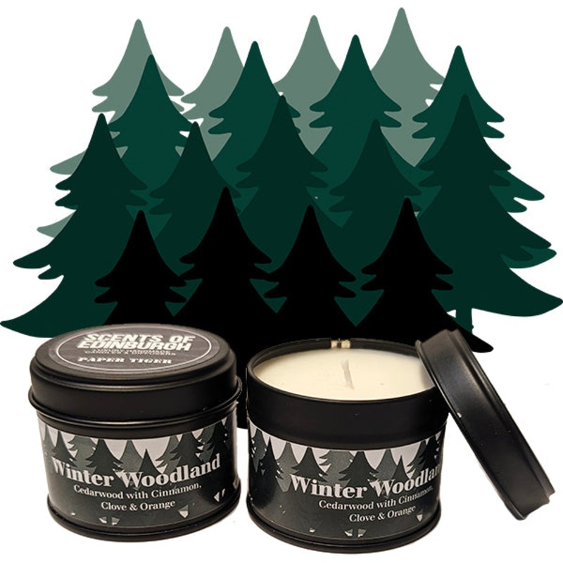 Winter Woodland Small Tin Candle by Paper Tiger