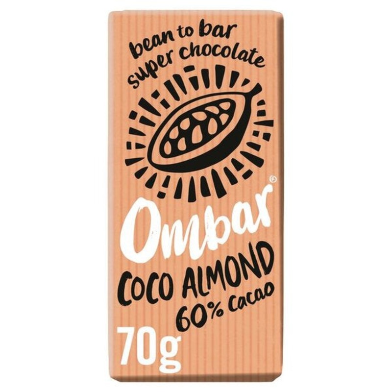Ombar Coco Almond 60% Dark Chocolate Bar 70g