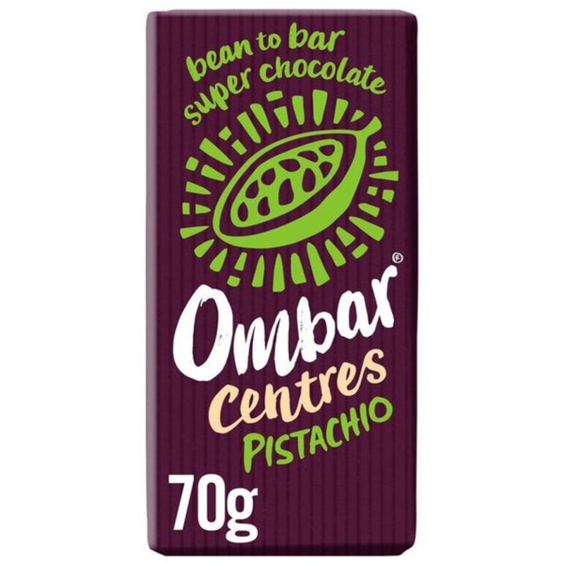 Ombar Pistachio filled Dark Chocolate Bar 70g