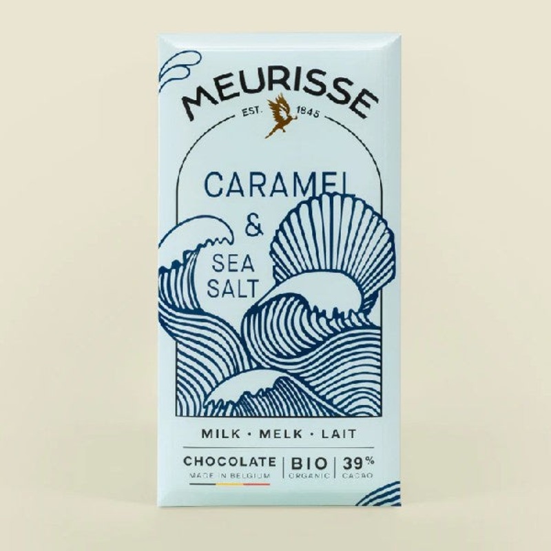 Organic Milk Chocolate with Caramel and Seasalt 100g