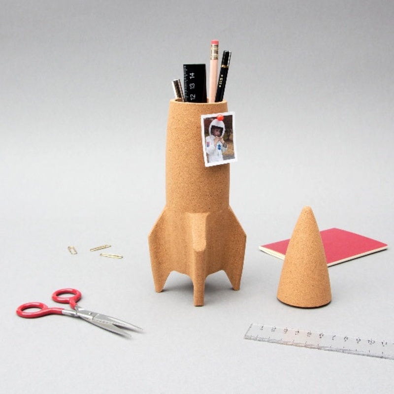 Cork Rocket Desk Tidy