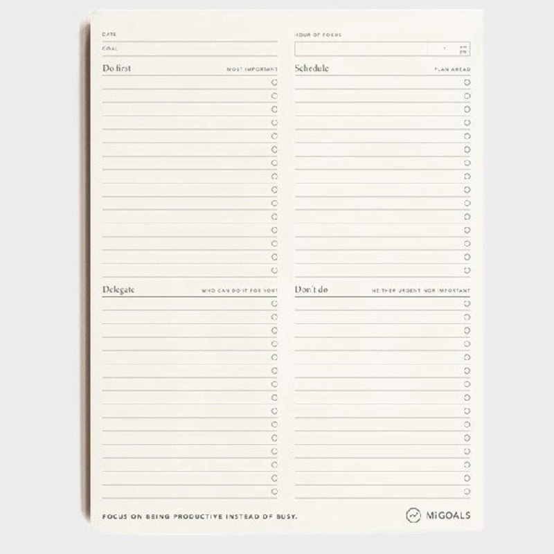 MiGoals Focus Desk Pad