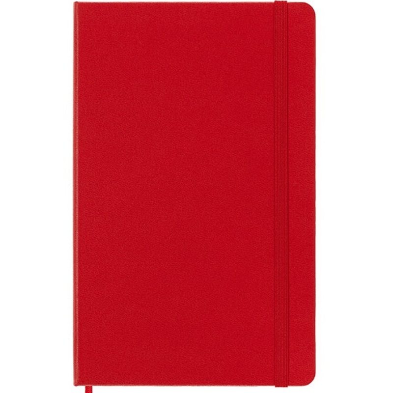 Moleskine Large Squared Hardcover Notebook Red