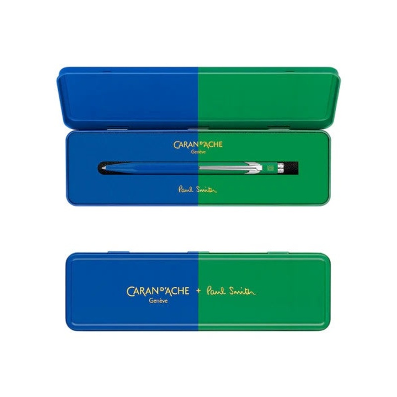 Caran D'Ache Paul Smith Ballpoint Pen Cobalt and Emerald