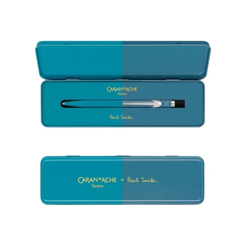 Caran D'Ache Paul Smith Ballpoint Pen Cyan and Steel