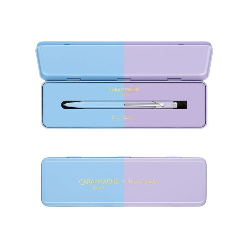 Caran D'Ache Paul Smith Ballpoint Pen Sky Blue and Lavender