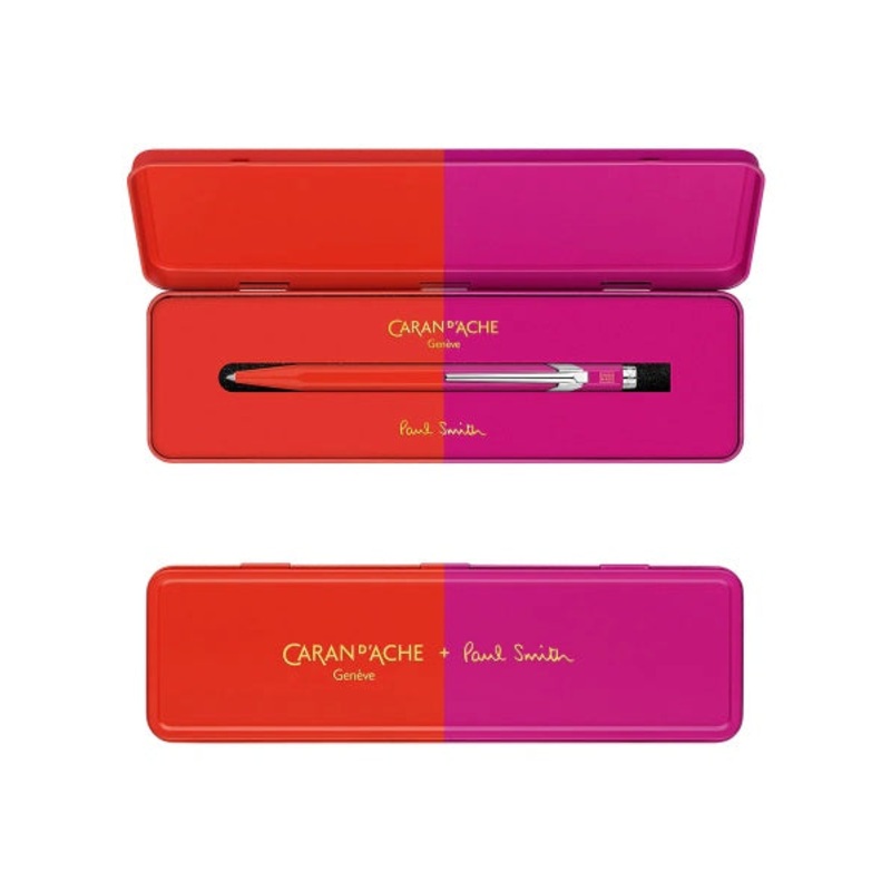Caran D'Ache Paul Smith Ballpoint Pen Warm Red and Melrose Pink