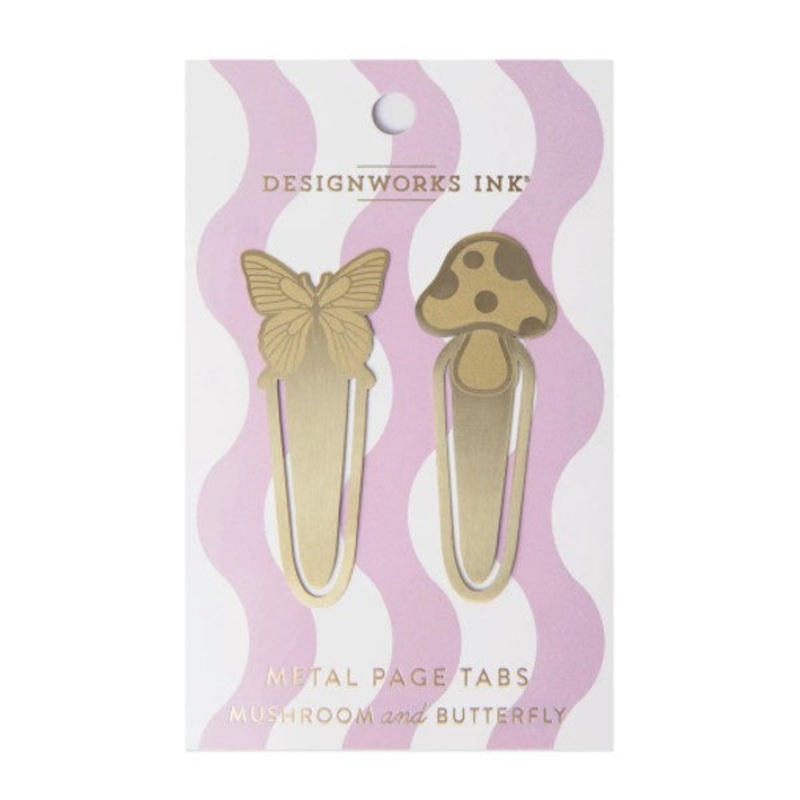Mushrooms and Butterfly Metal Page Tabs