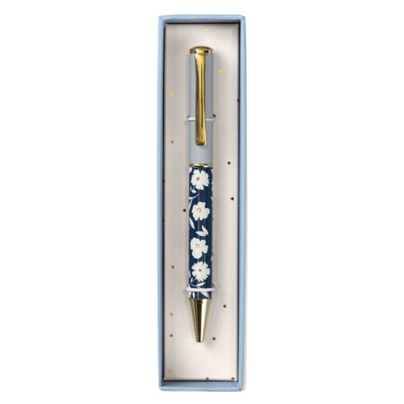 Navy Daisy Ballpoint Pen