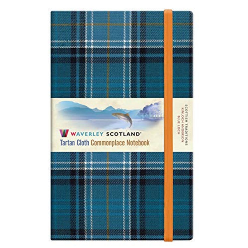 Tartan Cloth Notebook - Blue Loch (Large)