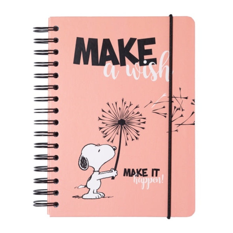 Snoopy A5 Make A Wish Hard Cover Notebook