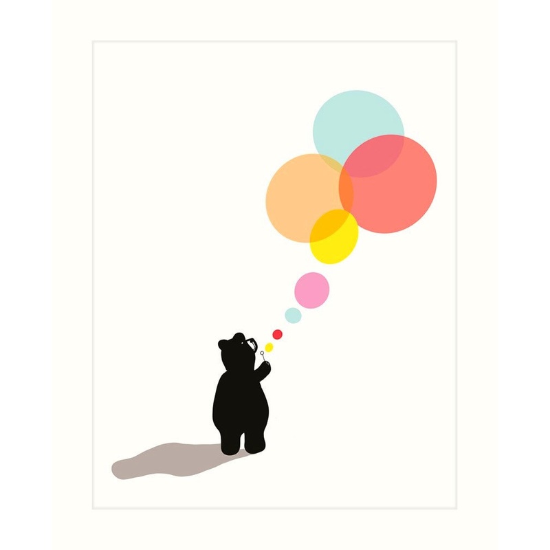 Bear Blowing Bubbles Card